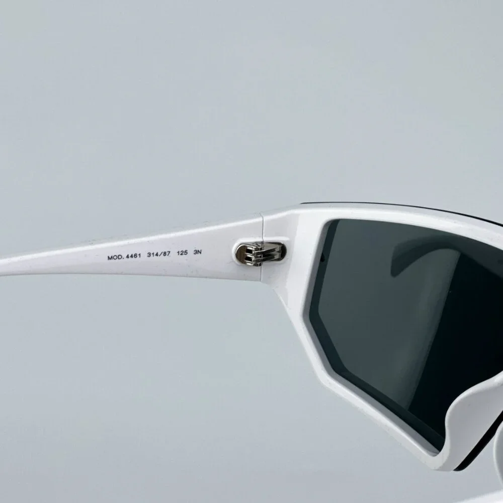 Versace VE4461 314/87 BRAND NEW Sunglasses White Mirror Silver Detachable Lens